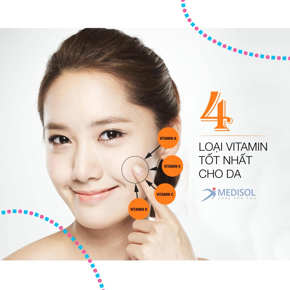4 loại Vitamin tốt nhất cho da